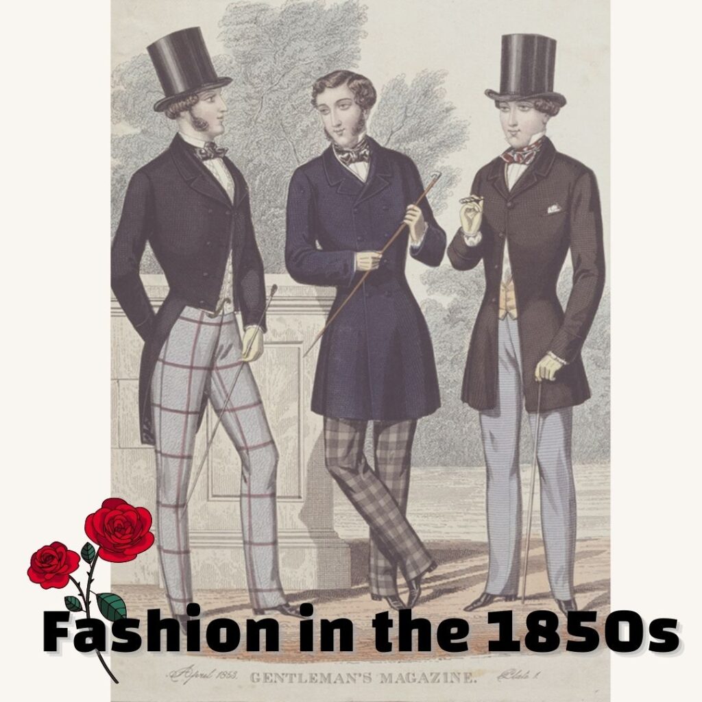 Fashion plate from Gentlemen's Magazine, 1853